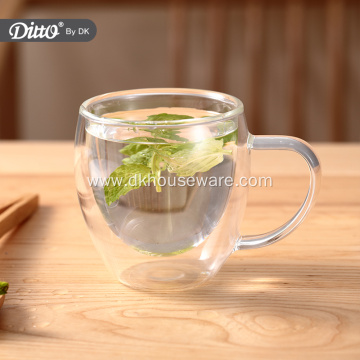 Fancy Personalized Insulated Clear Double Wall Espresso Cup